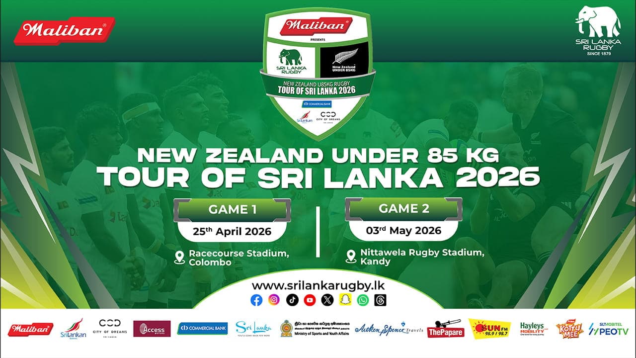 Sri Lanka vs New Zealand U85kg Rugby Tour 2026